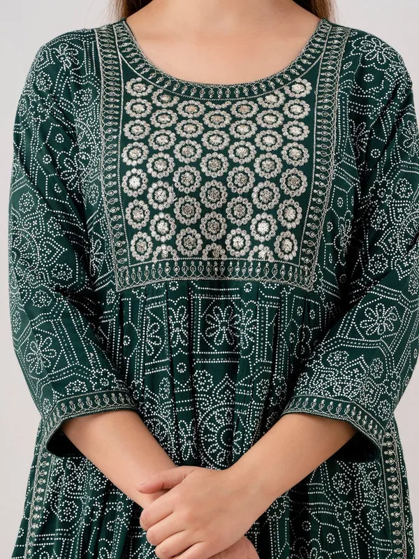 Dark_Green__A-line_Rayon_White_Squine_Work_Embroidered_Kurta_and_Dupatta_Set