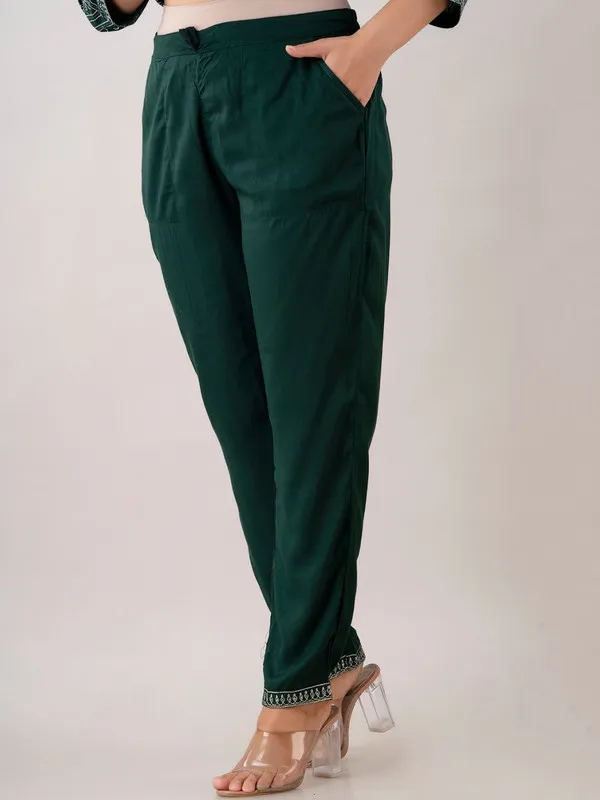 Dark_Green__A-line_Rayon_White_Squine_Work_Embroidered_Kurta_and_Dupatta_Set