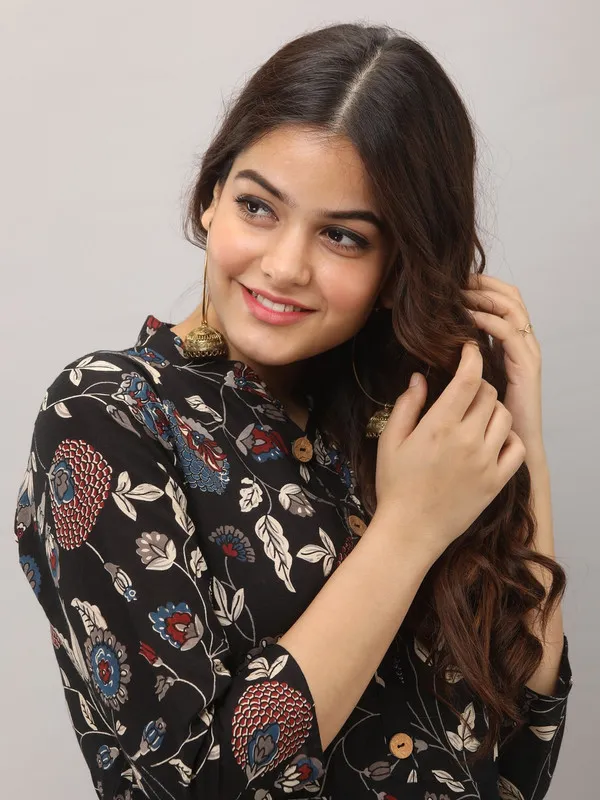 Black_Floral_Printed_Pure_Cotton_Kurti_Dress