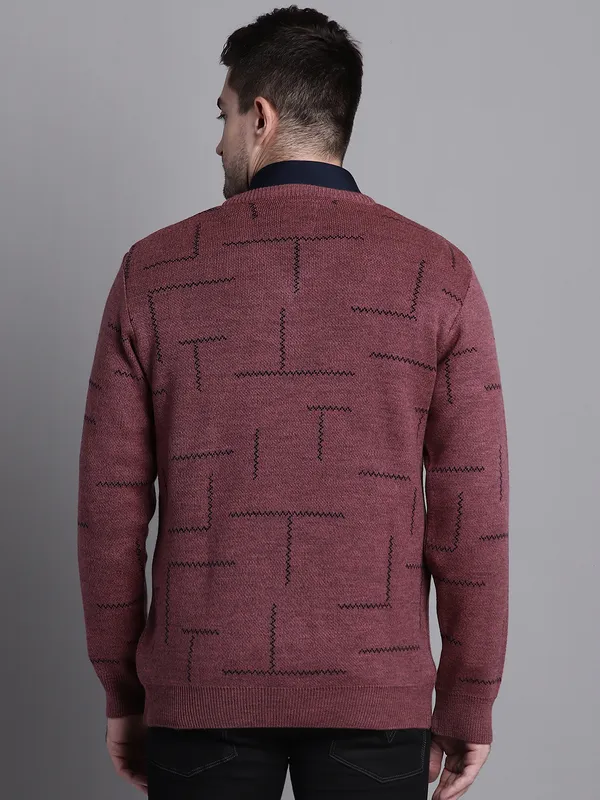 Men_Acrylic_Blend_Wool_Self_Design_V_Neck_Sweater