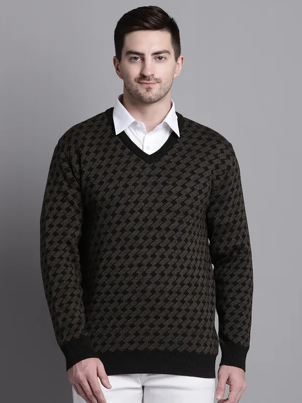 Men_Acrylic_Blend_Wool_Self_Design_V_Neck_Sweater