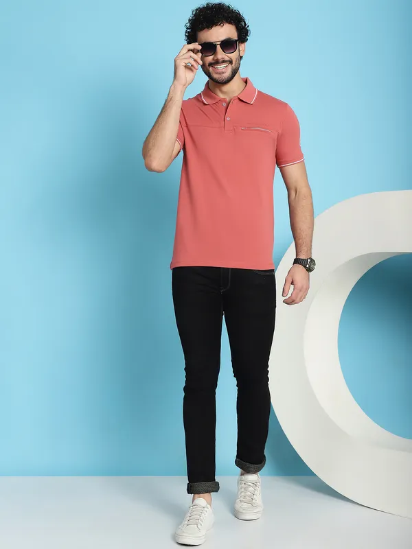 Venitian_Men__Pique_Matty_Cotton_Brick_2_Zipper_Pocket_Polo_Neck_T-Shirt