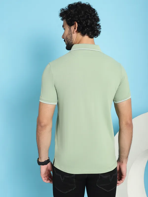 Venitian_Men__Pique_Matty_Cotton_Mint_2_Zipper_Pocket_Polo_Neck_T-Shirt