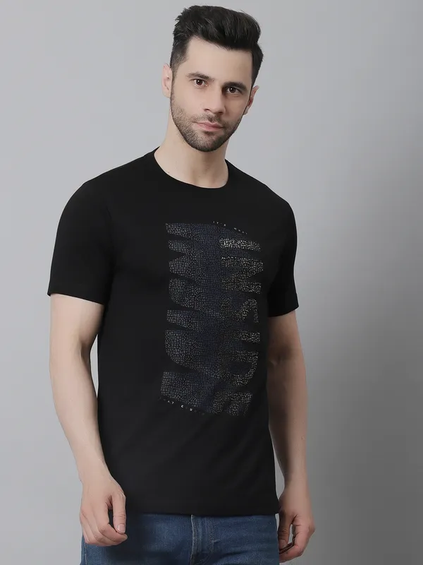 Men_Printed_Round_Neck_Black_Cotton_T-Shirt