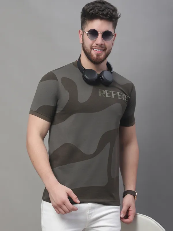 Men_Printed_Round_Neck_Olive_Cotton_T-Shirt