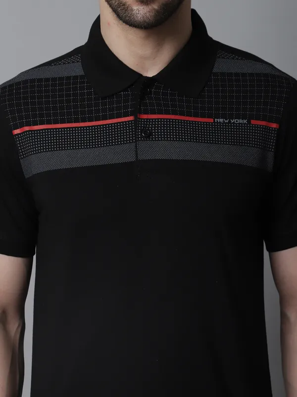 Men_Printed_Black_Polo_Neck_Cotton_T-Shirt