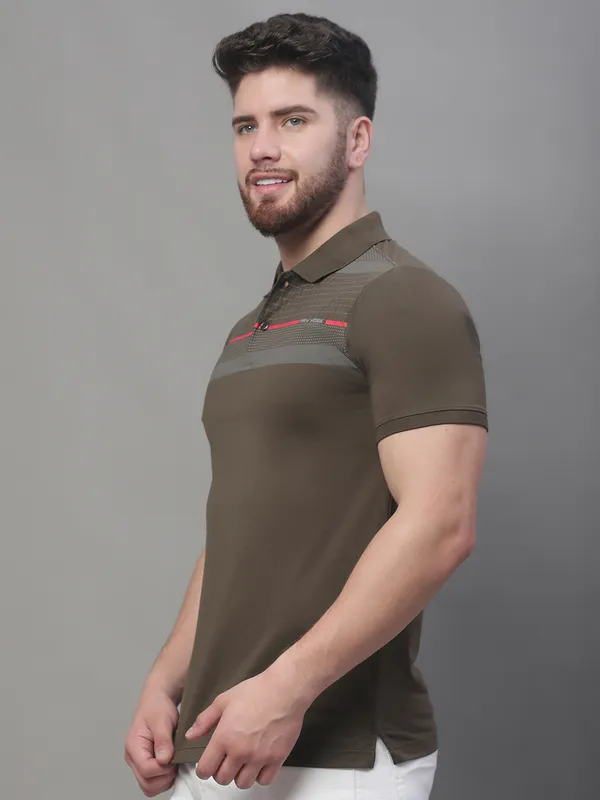 Men_Printed_Olive_Polo_Neck_Cotton_T-Shirt