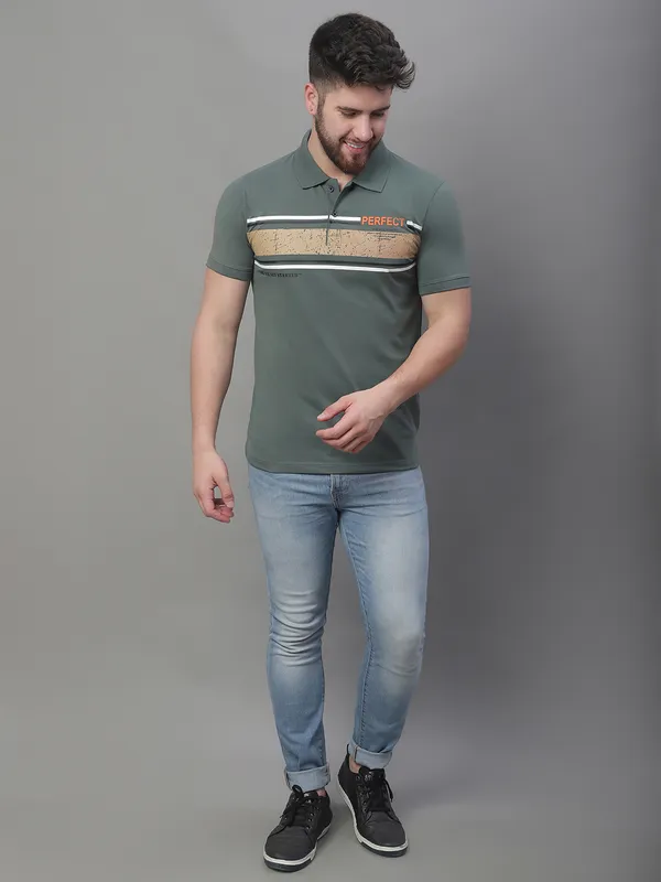 Men_Printed_Green_Polo_Neck_Cotton_T-Shirt