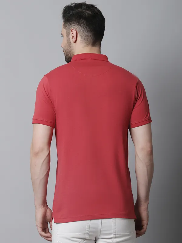 Men_Printed_Red_Polo_Neck_Cotton_T-Shirt