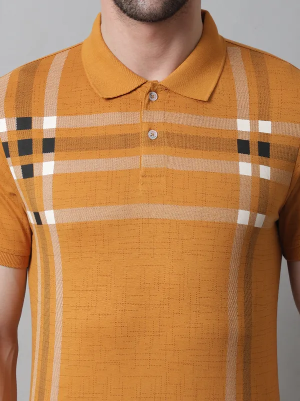 Men_Printed_Polo_Neck_Mustard_T-Shirt