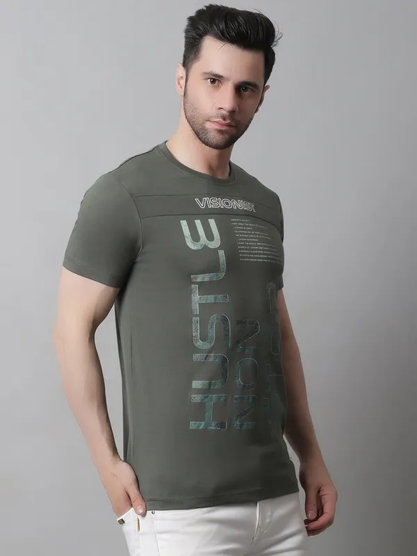 Men_Round_Neck_Green_Printed_Cotton_T-Shirt