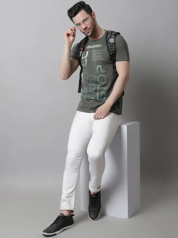 Men_Round_Neck_Green_Printed_Cotton_T-Shirt
