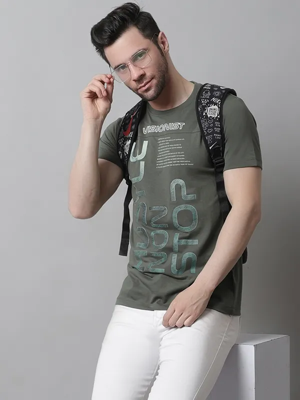 Men_Round_Neck_Green_Printed_Cotton_T-Shirt