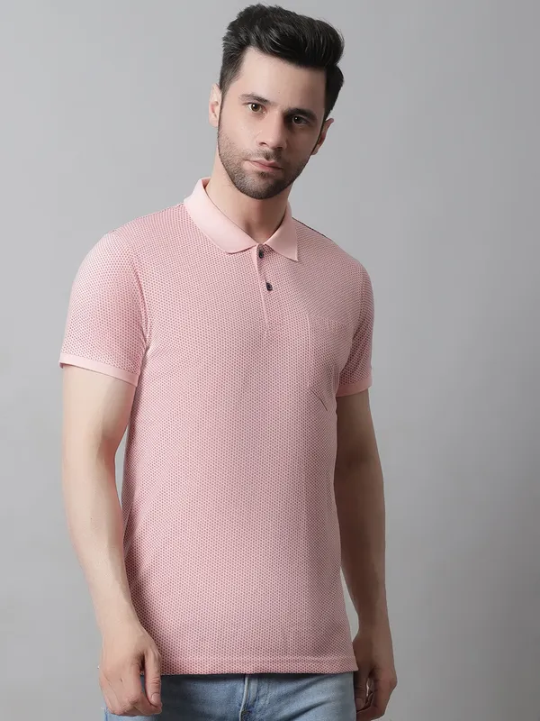 Men_All_Over_Printed_Pink_Polo_Neck_Cotton_T-Shirt_With_Pocket