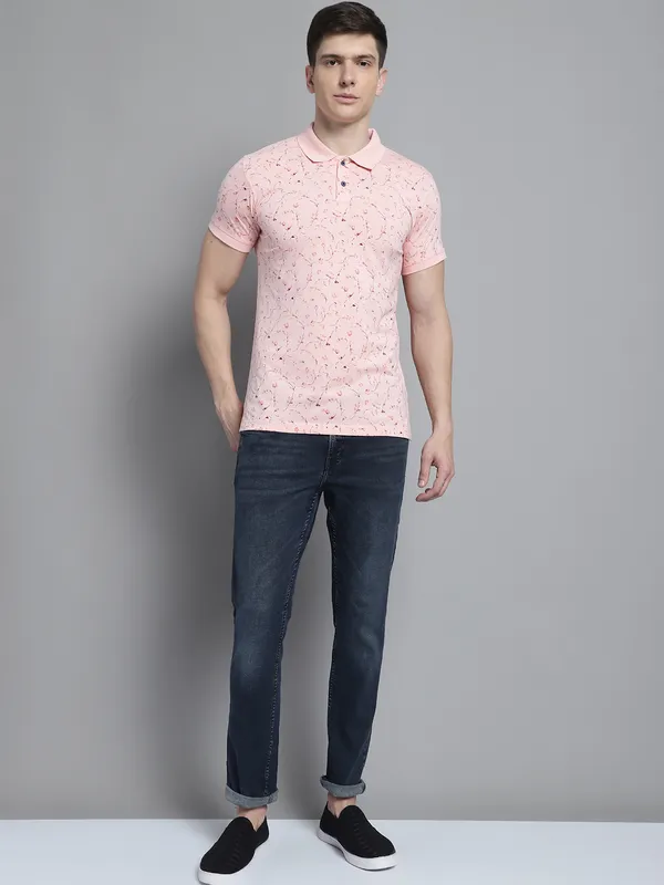 Men_Polo_Neck_All_Over_Printed_Pink_T-Shirt_With_Pocket