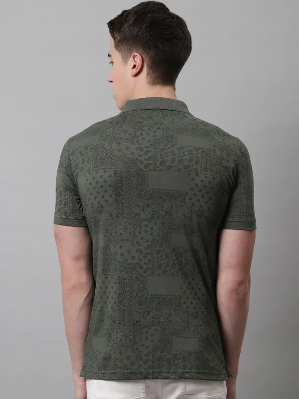Men_All_Over_Printed_Polo_Neck_Olive_Cotton_T-Shirt