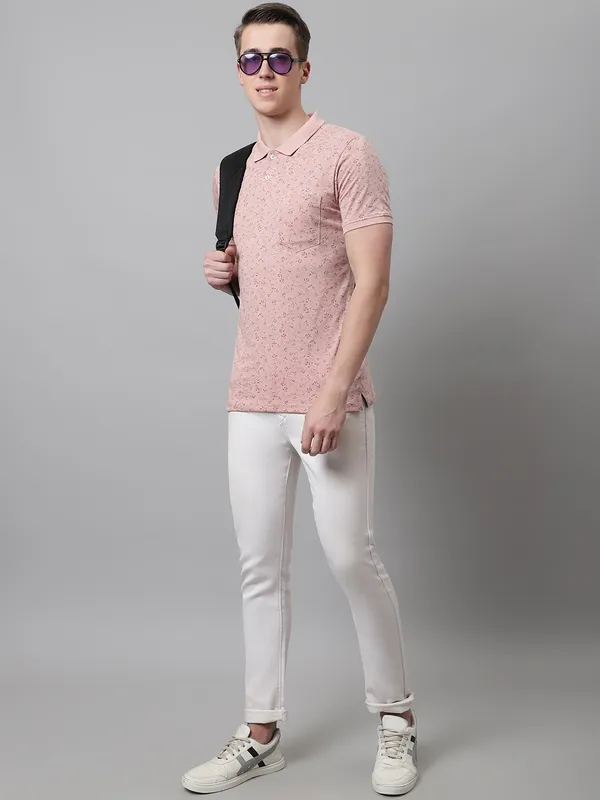 Men_All_Over_Printed_Polo_Neck_Pink_T-Shirt_With_Pocket