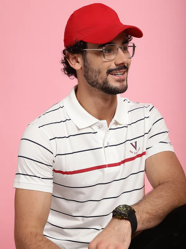 Venitian_Men_Printed_Polo_Neck_Cotton_White_T-Shirt