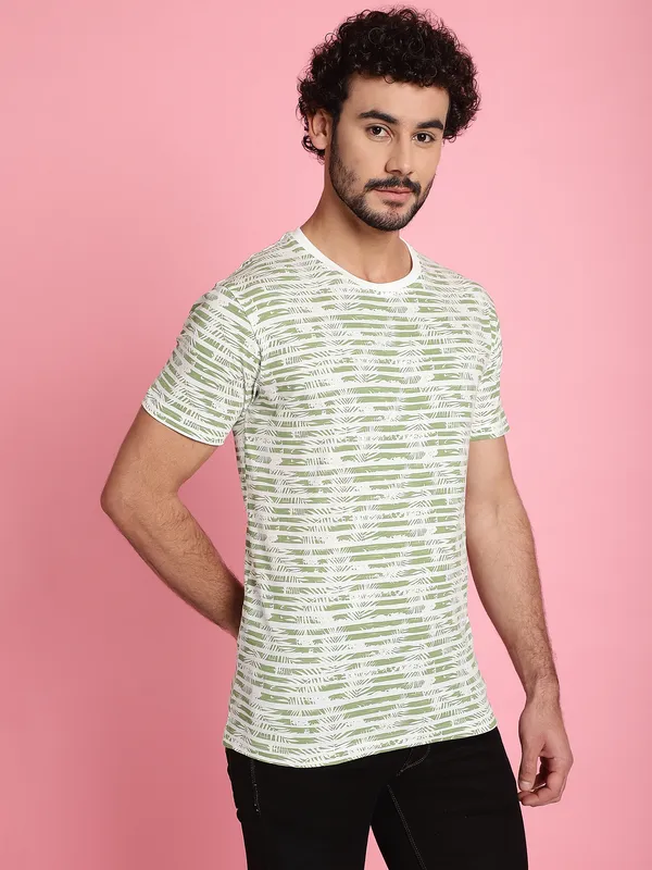 Venitian_Men_All_Over_printed_Olive_Colour_Round_Neck_Cottton_T-Shirt