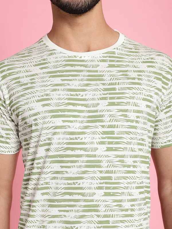 Venitian_Men_All_Over_printed_Olive_Colour_Round_Neck_Cottton_T-Shirt