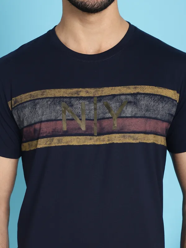 Venitian_Men_Printed_Round_Neck_Navy_Cotton_T-Shirt