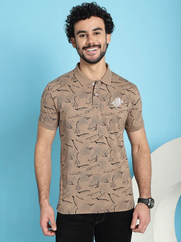 Venitian_Men_All_Over_Printed_Peanut_Cotton_Polo_Neck_T-Shirt