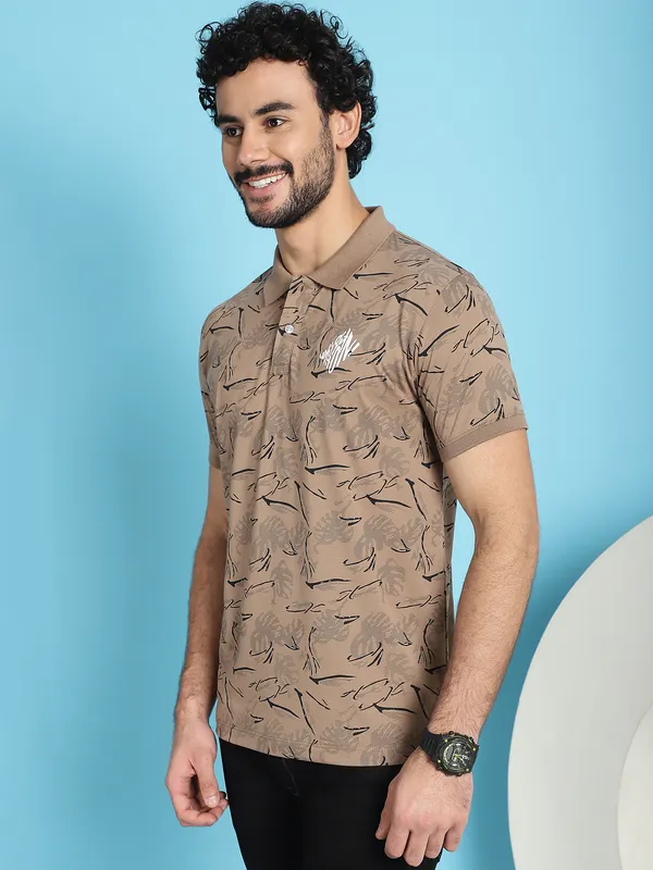 Venitian_Men_All_Over_Printed_Peanut_Cotton_Polo_Neck_T-Shirt