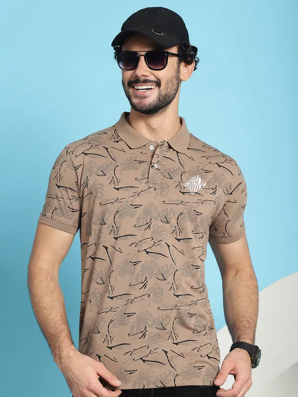 Venitian_Men_All_Over_Printed_Peanut_Cotton_Polo_Neck_T-Shirt