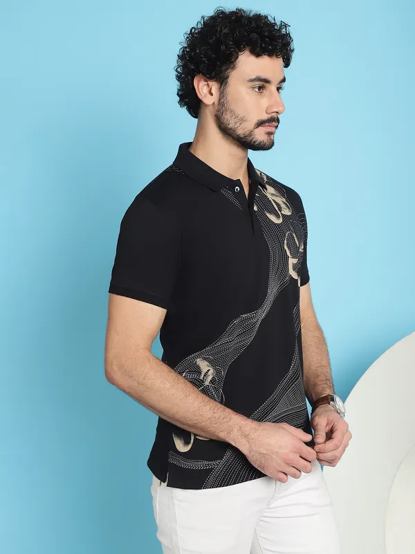 Venitian_Men_All_Over_Printed_Black_Cotton_Polo_Neck_T-Shirt