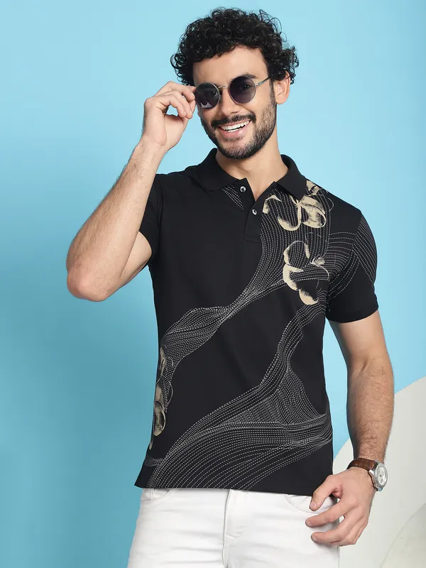 Venitian_Men_All_Over_Printed_Black_Cotton_Polo_Neck_T-Shirt