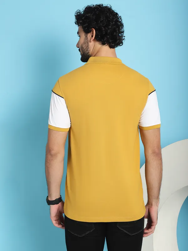 Venitian_Men_Printed_Polo_Neck_Cut_And_Sew_Cotton_Mustard_T-Shirt