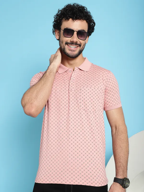 Venitian_Men_All_Over_Printed_Polo_Neck_Pink_Cotton_T-Shirt_With_Pocket
