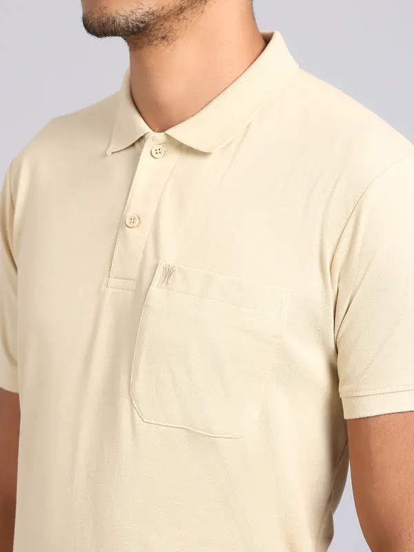 Men_Solid_Cotton_Polo_Neck_Beige_T-Shirt_With_Pocket