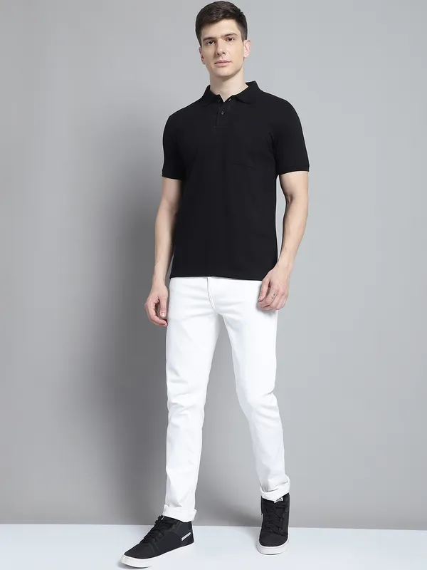 Men_Solid_Polo_Neck_Black_T-Shirt_With_Pocket