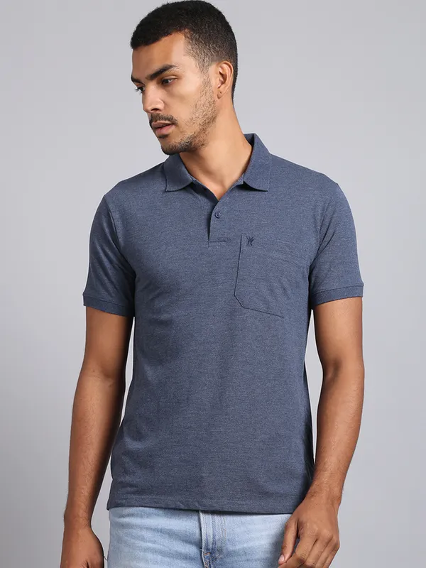 Men_Solid_Cotton_Polo_Neck_Indigo_T-Shirt_With_Pocket