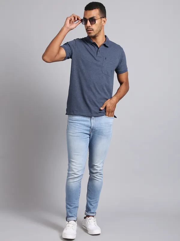 Men_Solid_Cotton_Polo_Neck_Indigo_T-Shirt_With_Pocket