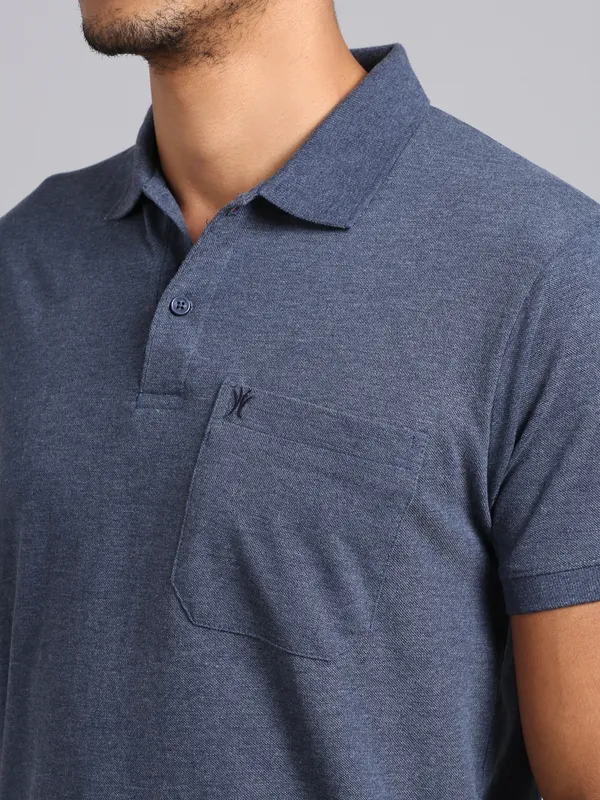 Men_Solid_Cotton_Polo_Neck_Indigo_T-Shirt_With_Pocket