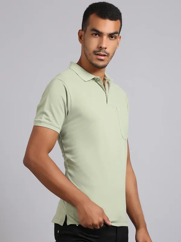 Men_Solid_Cotton_Polo_Neck_Mint_T-Shirt_With_Pocket