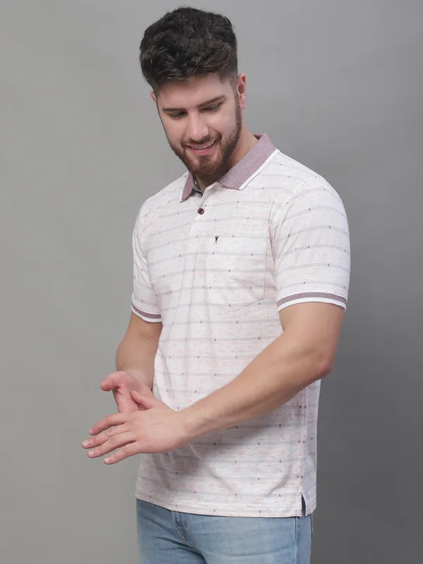 Men_All_Over_Printed_Double_Mercerised_Cotton_Polo_Neck_Wine_T-Shirt_With_Pocket
