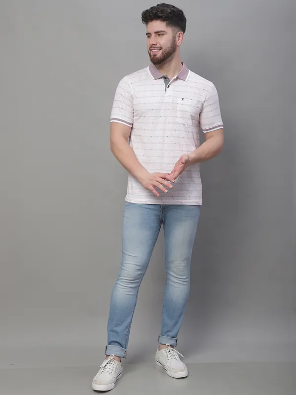 Men_All_Over_Printed_Double_Mercerised_Cotton_Polo_Neck_Wine_T-Shirt_With_Pocket