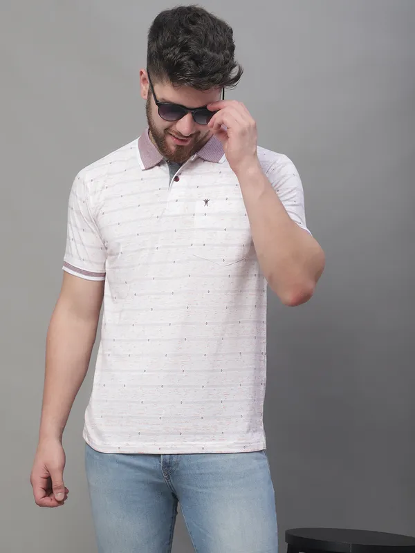 Men_All_Over_Printed_Double_Mercerised_Cotton_Polo_Neck_Wine_T-Shirt_With_Pocket