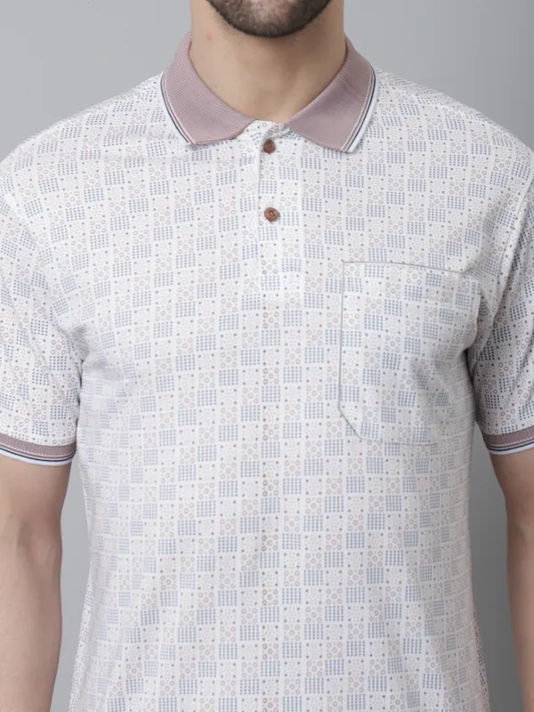 Men_Double_Mercerised_Cotton_Polo_Neck_All_Over_Printed_T-Shirt_With_Pocket
