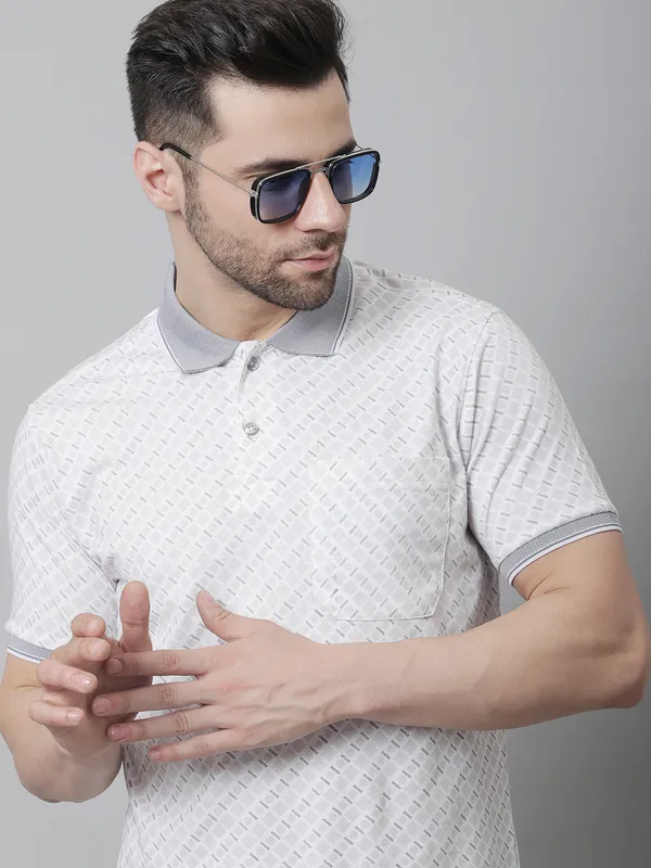 Men_Double_Mercerised_Cotton_Polo_Neck_All_Over_Printed_T-Shirt_With_Pocket