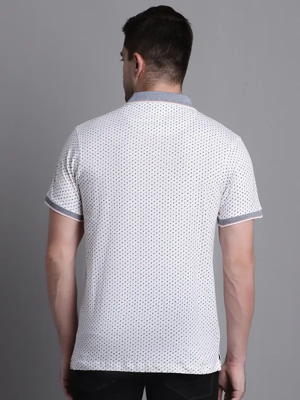 Men_Double_Mercerised_Polo_Neck_White_Cotton_T-Shirt_With_Pocket