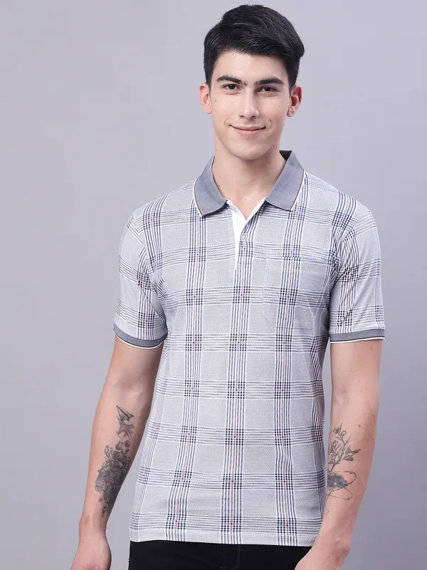 Men_Double_Mercerised_Polo_Neck_White_Cotton_T-Shirt_With_Pocket