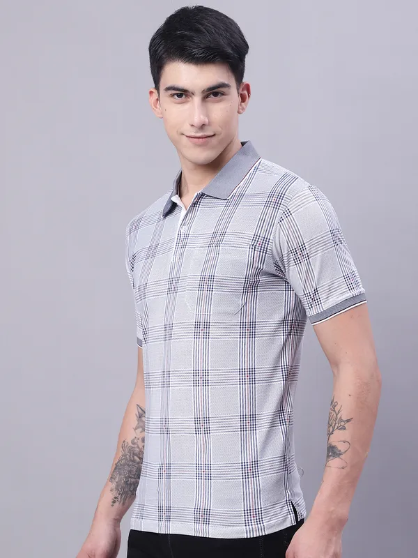 Men_Double_Mercerised_Polo_Neck_White_Cotton_T-Shirt_With_Pocket