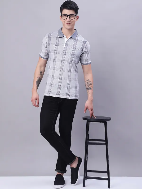 Men_Double_Mercerised_Polo_Neck_White_Cotton_T-Shirt_With_Pocket
