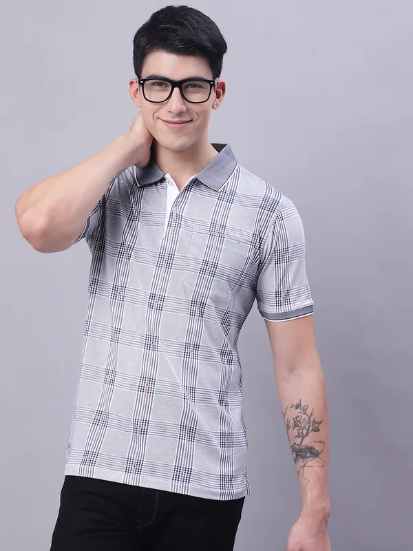 Men_Double_Mercerised_Polo_Neck_White_Cotton_T-Shirt_With_Pocket