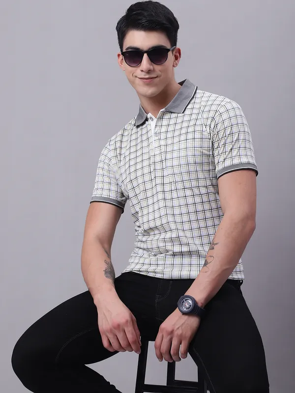 Men_Double_Mercerised_Polo_Neck_White_Cotton_T-Shirt_With_Pocket