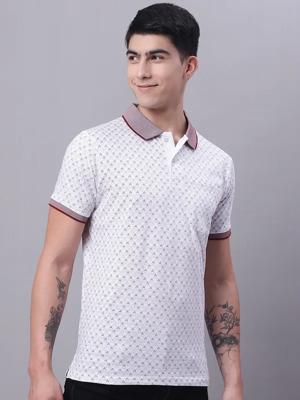 Men_Polo_Neck_Mercerised_Cotton_Printed_T-Shirt_With_Pocket